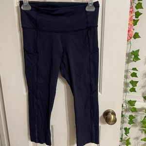 lululemon fast and free crop reflective leggings